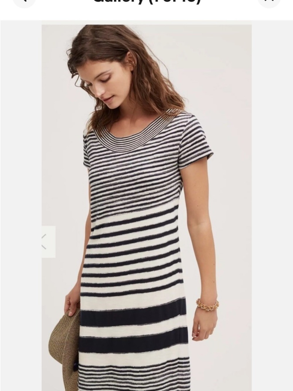Maeve Anthropologie haven striped shift Dress - navy and White